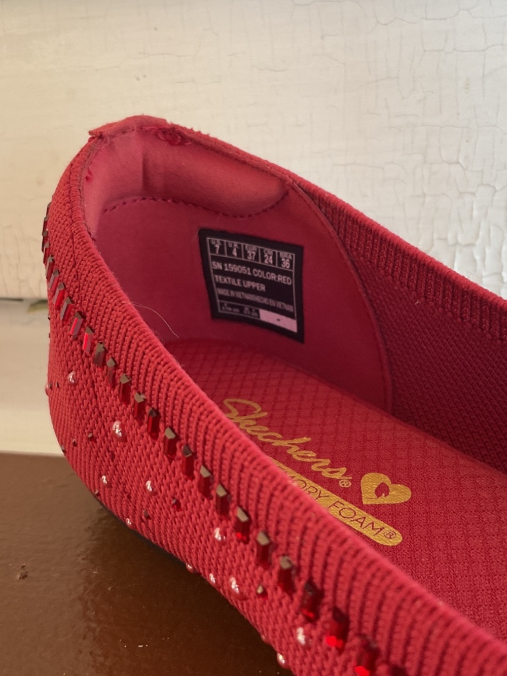 Skechers Cleo 2.0 Mesmerizing Nights Red Ballet Flats Size 7 - Picture 10 of 10